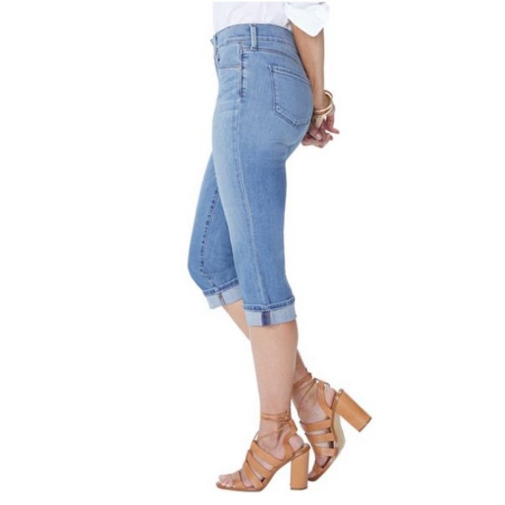 NYDJ Marilyn Crop Jeans w/ Cuff Detail - Pacific - Picture 3 of 3